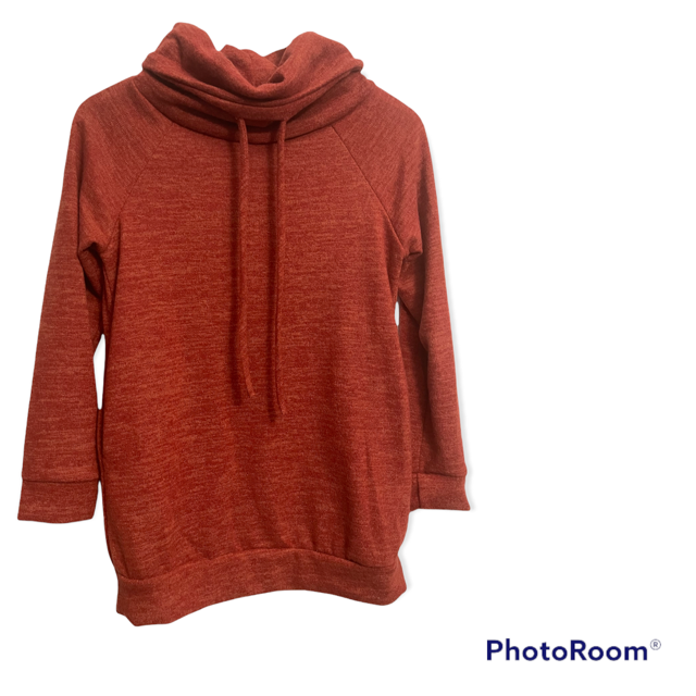 Rust cowl neck sweater discount