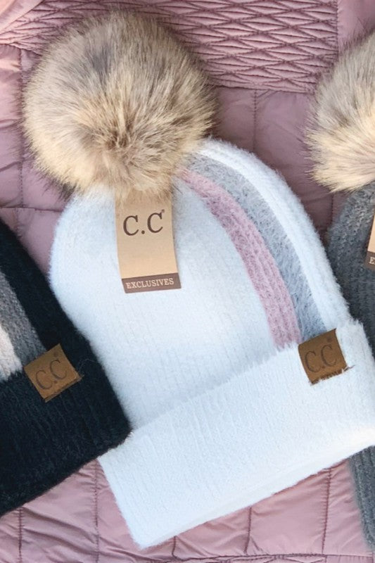 CC Striped Beanie