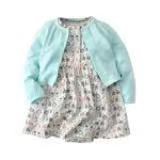 Teal flowered Infant dress