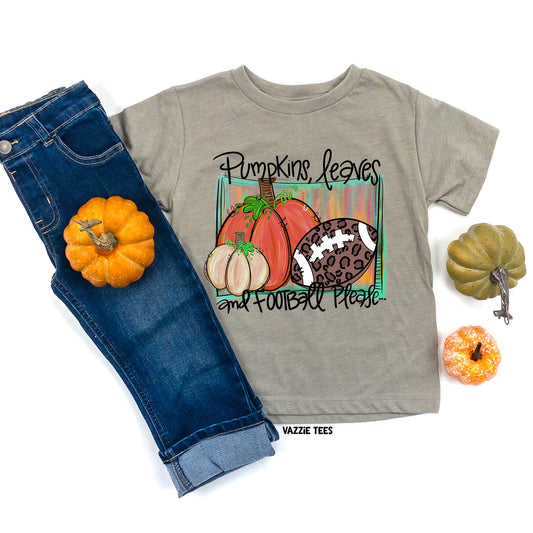 Pumpkins, leaves & Football T-Shirt